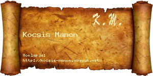 Kocsis Manon névjegykártya
